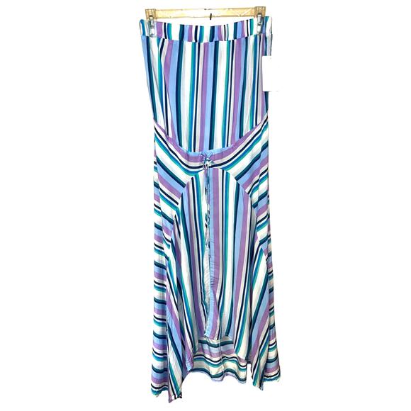 Swimsuits for All Swim Cover Up Maxi Dress Womens Large Riley Beach Striped - Picture 5 of 12